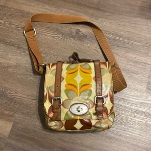 Fossil crossbody floral coated canvas